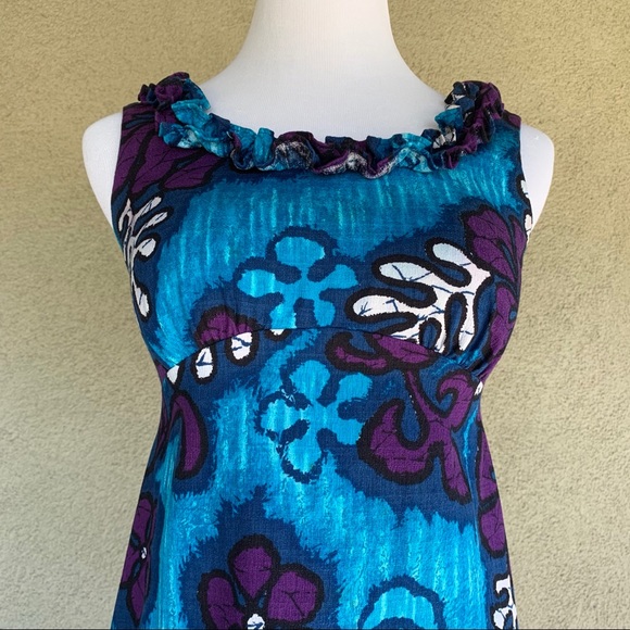 🌺 Vintage Hawaiian Barkcloth Muumuu Dress 🌺 - Picture 6 of 14